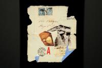 「A」の赤い文字のあるコンポジション